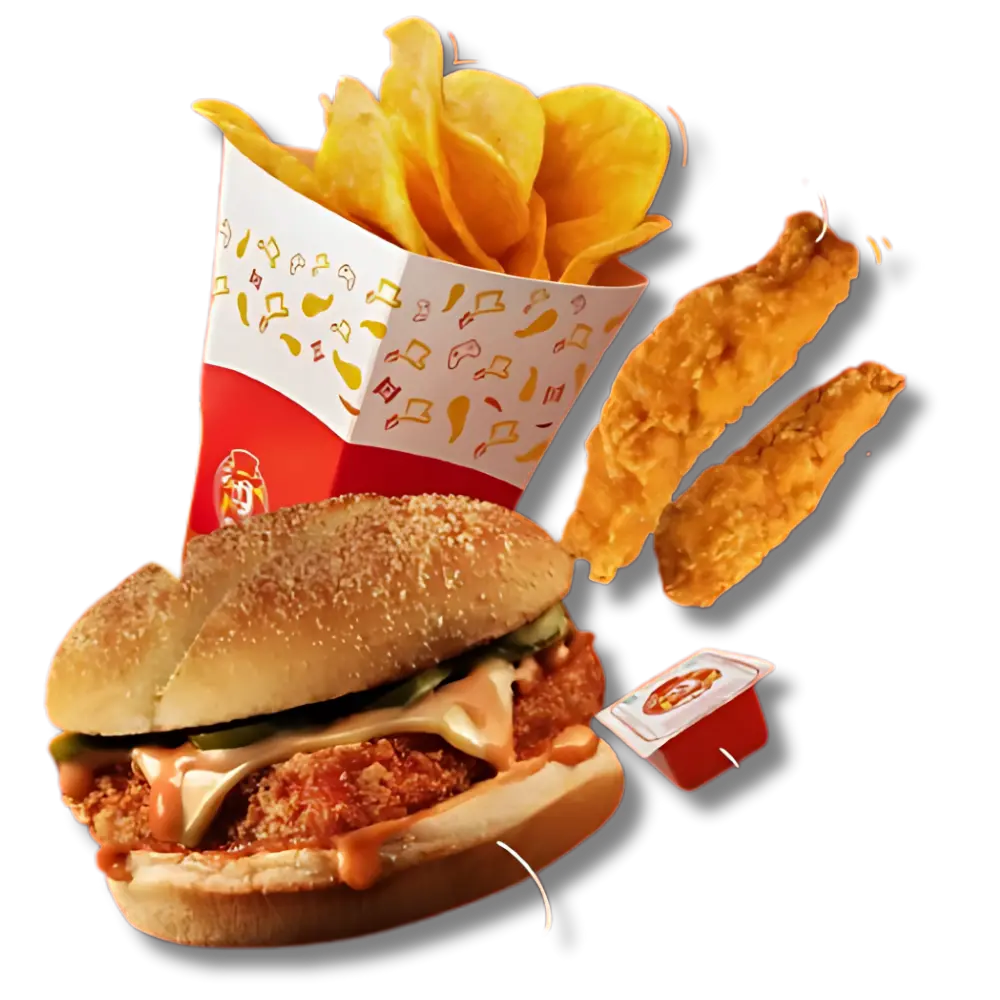 Albaik Burger Meal With Baikeez