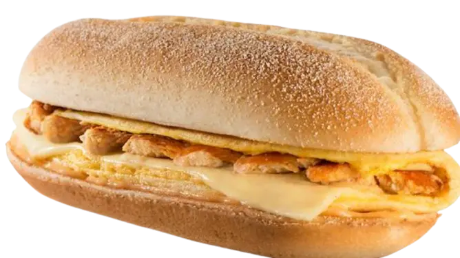Albaik Egg Sandwich With Chicken & Cheese Spicy